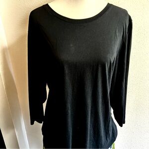 LOGO by Lori Goldstein Black Long Sleeve Top sz 3X good condition